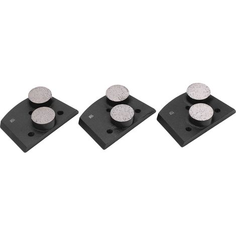 Lot de 3 disques de ponçage diamantés noirs, grain 16, 2 dents cylindriques, pour le ponçage et le polissage du béton (1/5)