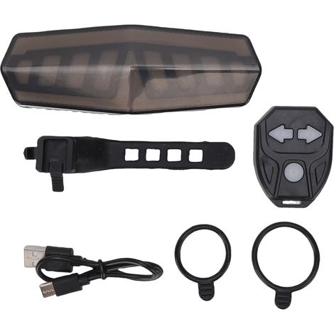 Clignotants de vélo, feu arrière de vélo haute luminosité, télécommande, feu arrière de sécurité rechargeable pour le cyclisme (1/5)