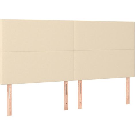 Maison Exclusive - Testiera Crema 200x5x118/128 cm Tessuto