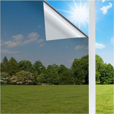 Film miroir fenêtre sans tain 45x200cm – Anti-UV 99% – Isolation thermique 90% – Protection de la vie privée – PVC adhésif (1/5)