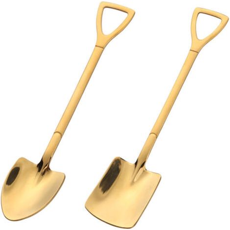 BUNTHAUS Lot de 6 cuillères-pelles en acier inoxydable, ustensiles de cuisine décoratifs et fonctionnels