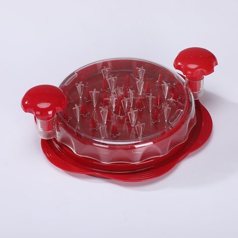 hachoir à poulet, hachoir à poulet, poignée ergonomique avec couvercle transparent, 25 cm, grand hachoir à viande manuel, compatible lave-vaisselle, convient pour hacher le porc, le poulet et le bœuf