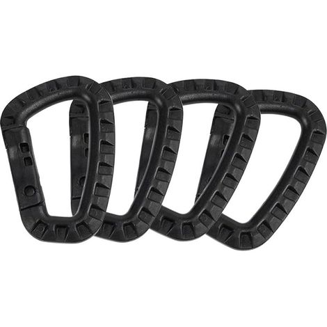 Mousqueton Tactique en Plastique D-ring Robuste Durable Fermeture à Ressort pour Camping Randonnée Pêche Sac à Dos 4pcs (4 pcs) (1/5)