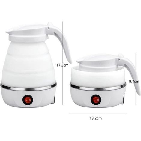 Bouilloire Pliable - 0.6 L - 600 W - En Silicone Alimentaire Et Acier Inoxydable - Pour Voyage Et Usage Mobile (1/4)