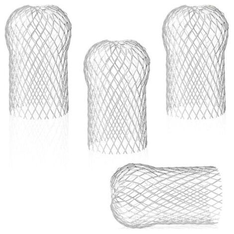 Lot de 4 Crapaudine de Gouttière en Aluminium, Filtres de Gouttière Flexible et Durable pour Maison Avant-toit Tuyau de Descente contre les Feuilles