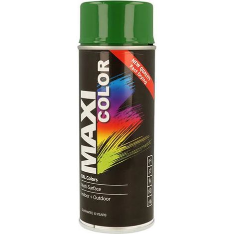 Maxicolor Spray Gloss Leaves Green RAL6002 - 400ml Paint