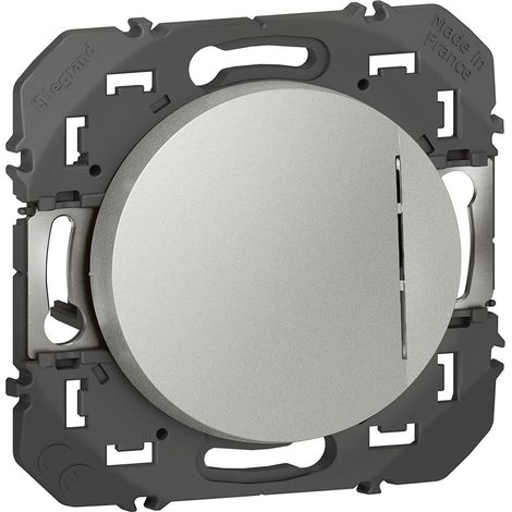 Poussoir Legrand Dooxie - Voyant Lumineux Aluminium (1/3)