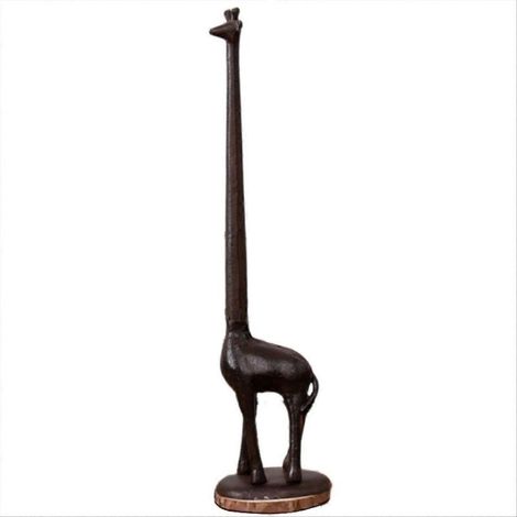 Porte-papier toilette en fonte, modèle girafe sur pied (1/5)