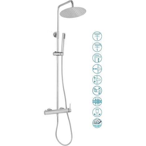 Novaservis Ferro Ciriculus - Duschset mit Armatur, Durchmesser 25 cm, Chrom NP85-BCK7U (1/2)