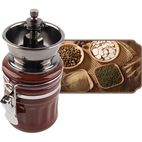 Multifunktionale manuelle Kaffeemühle im europäischen Stil mit Keramikmahlwerk für Kaffeeliebhaber – 650 g Fassungsvermögen, 150 g herausnehmbares Mahlgut (1/5)