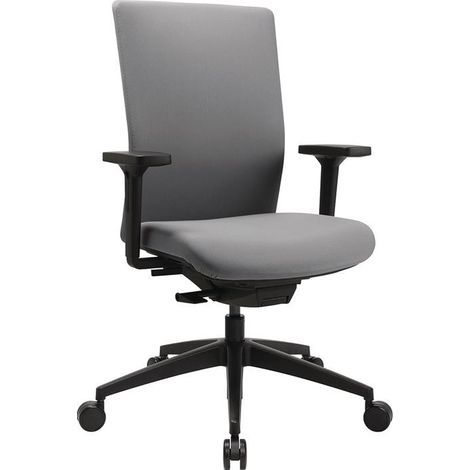 Bürodrehstuhl Synchr.-M.grau 450-570mm m.Lehnen Trgf.110kg (1/3)
