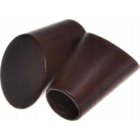 Embouts pour tringles à rideaux Embouts en bois pour tringles à rideaux 2 pièces Acajou diamètre 20 (1/5)