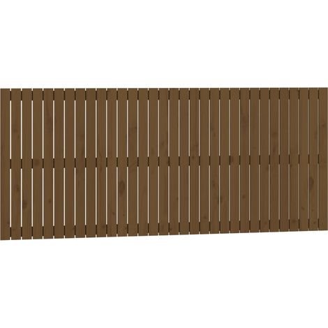 Testiera letto accessorio camera da letto pensile stile pallet 204 x 3 x 90 cm Legno massello marrone chiaro TDL0202568