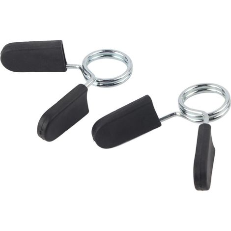 Mancuernas ajustables de 25 mm – Juego de 2 abrazaderas con resorte para discos de peso estándar – Ideales para entrenamiento físico y de yoga