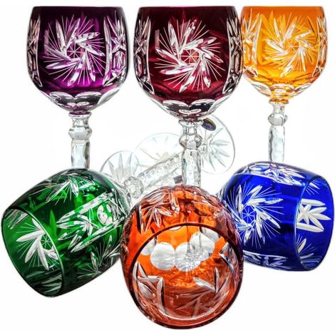 Bunte Kristallweingläser (280 ml), Olivenmühle (1/5)