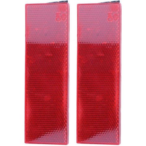 Lot de 2 plaques/bandes réfléchissantes de sécurité rouges pour voiture et camion (1/5)