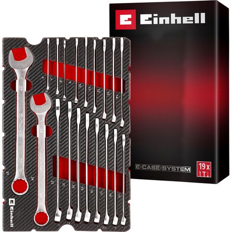 Chiavi e bussole Einhell 370521 acciaio cromo-vanadio 19 pezzi