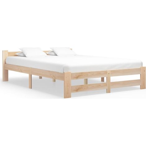 Cadre de lit de palette sans matelas 180x200 cm bois massif pin