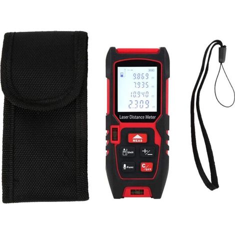 Memkey – Télémètre laser 60m – Mesure intérieure précise – Infrarouge pour chantiers – Calcul surface et volume (1/5)