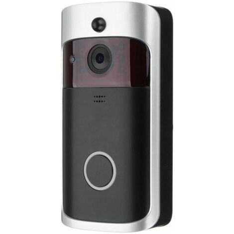 Sonnette visuelle intelligente wifi interphone vidéo haute définition sans fil sonnette neutre noir et argent standard (1/4)