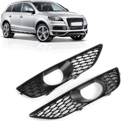 Frontstoßstangen-Nebelscheinwerfergitter (ein Paar, links und rechts) Für Audi Q7 S-Line 2009-2015 4L0807675C 4L0807676C (Das Etikett gibt das Baujahr an überprüfen Sie in erster Linie die OE-Nummer d (1/5)