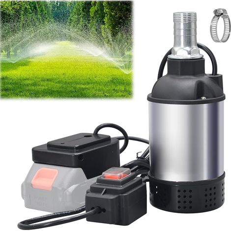 Pompe à Eau Electrique, Submersible Pompe Vide Cave 21V, Compatible avec 18V Batterie, Débit Puissant 4800L/H, Hauteur de Refoulement 5-8m, pour Jardin, Irrigation Agricole, Drainage (1/5)