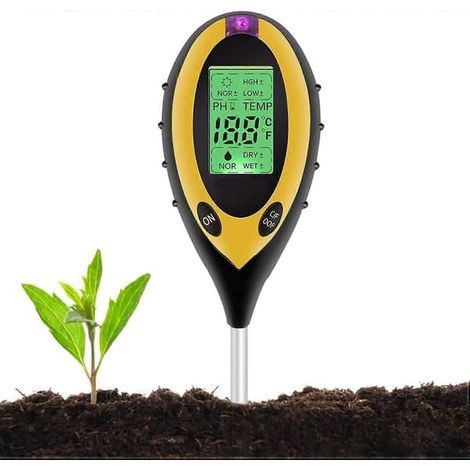 Sensore 4 in 1 per pH del terreno, temperatura e umidità del suolo per piante – Orticoltura (1/5)