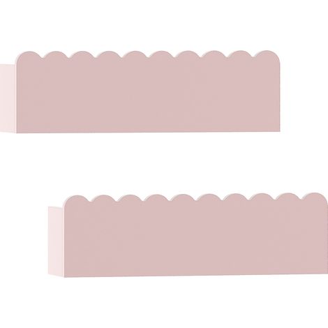 Juego de 2 estantes de pared infantiles 40 x 10 x 10 cm rosa 030010612 (1/5)