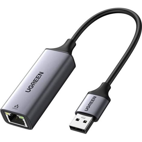 Adaptateur USB Ethernet - UGREEN - RJ45 - Aluminium - 1000 Mbps - Indicateur LED (1/4)