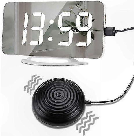 Réveil extra-puissant avec coussin vibrant pour les personnes au sommeil profond et les malentendants (1/3)