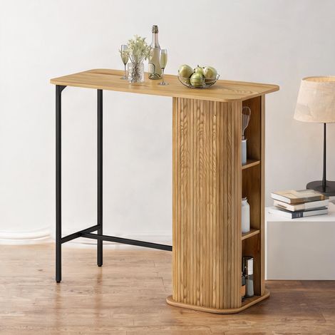 Table de bar en panneau de particules 112 x 50 x 106 cm (1/5)