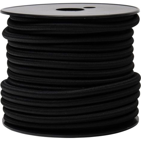 Corde de sécurité noire - Idéale pour sécuriser un kayak, regrouper du bois de chauffage, etc. - 100 m - Noir (1/5)