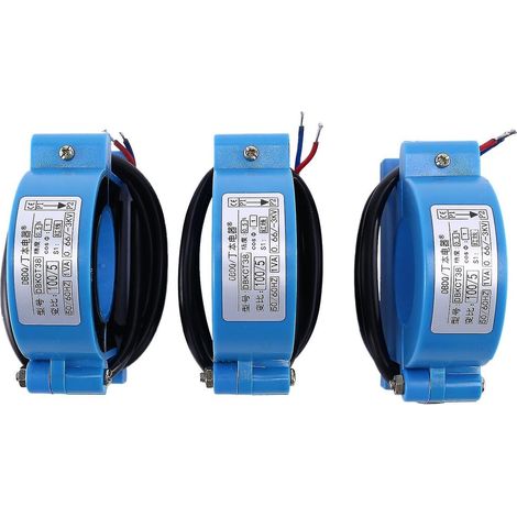 Lot de 3 petits transformateurs de courant alternatif CT 100 A/5 A, type split CT (1/5)