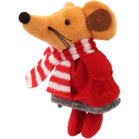 Ciondolo in peluche - topo con sciarpa 16 cm (1/2)