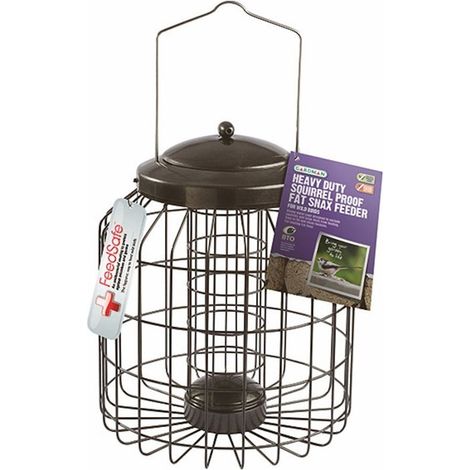 Gardman Heavy Duty Squirrel Proof Fort Wild Bird Food Fat Snax Feeder Steel