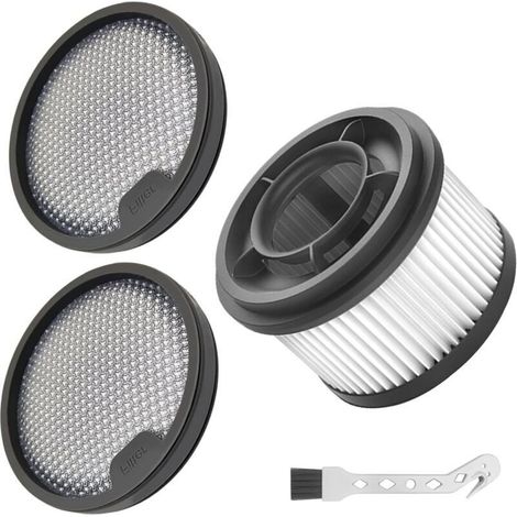 Lot de 4 pré-filtres Hepa pour Dreame Z10 Station/T10/T20/T30/R10 / R10 Pro/R20/R20 Pro pour aspirateur Xiaomi G9/G10/G10Plus/G9Plus Pièces rechange lavables 3 filtres Hepa 1 brosse nettoyage (1/4)