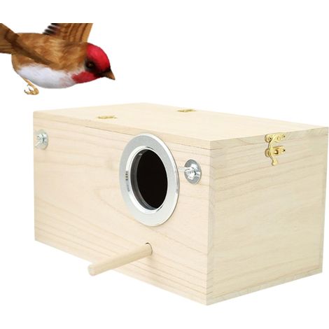 Nichoir pour Perroquets - Nid pour Cage À Oiseaux - Habitation en Bois pour (1/5)