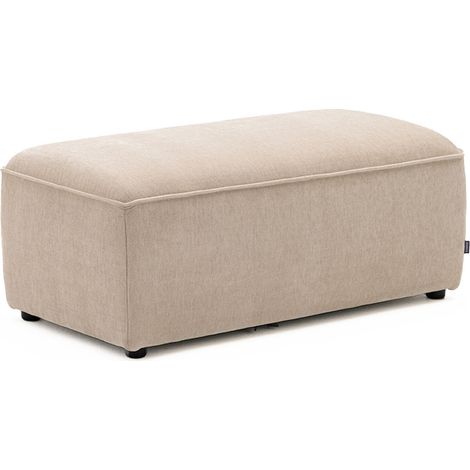 Pouf pour canapé modulable en tissu - Beige - Noor (1/5)