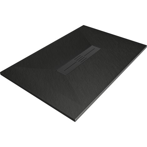 Mexen Toro rechteckige Duschwanne SMC 140 x 90 cm, schwarz, schwarze Abdeckung - 43709014-B (1/5)