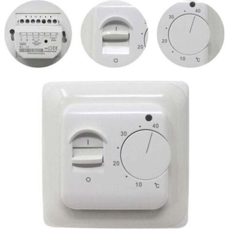 Sonde de chauffage au sol électrique (220 V, 16 A), thermostat de chauffage au sol mécanique, thermostat d'ambiance manuel (1/5)