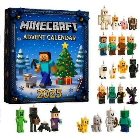 Calendrier de l'Avent Minecraft 2026 Boîte aveugle, cadeau de Noël