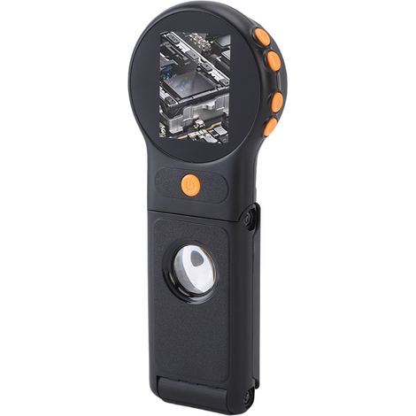 Microscope numérique pliable, grossissement 500x, loupe numérique portable, mise au point automatique, grand angle de 178 degrés, écran de 2 pouces avec 8 puces lumineuses LED (1/5)