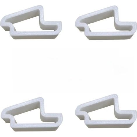 Lot de 4 butées pour portes et fenêtres – Butée antichoc robuste en plastique avec kit de verrouillage sur rail pour portes-fenêtres (balcon) installation facile (Blanc) (1/5)