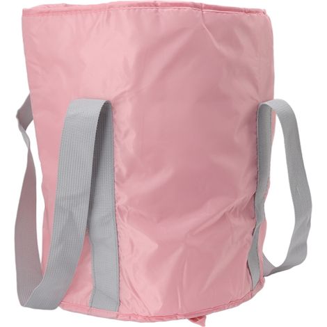 Bac à pieds pliable en polyester double couche, seau de camping pliable avec sac de rangement pour activités de plein air rose (1/5)