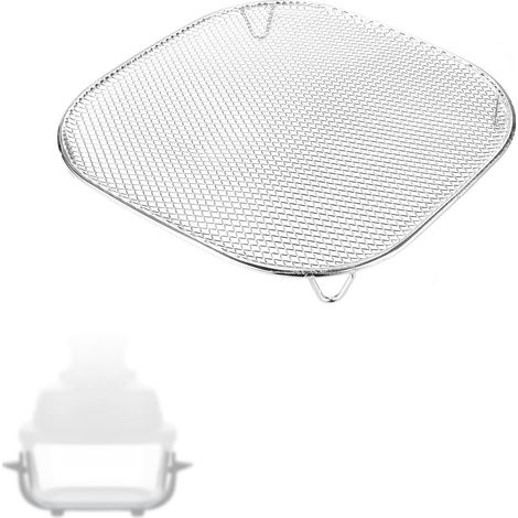 Grill for Crispi Air Fryer, Replacement 304 Stainless Steel Air Fryer Grill Compatible with Crispi FN101/FN100/FN090/FN091/FN103 (Silver) (1/5)