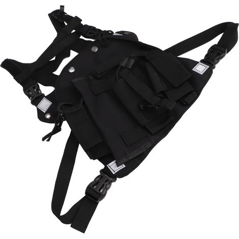 Sacoche de Poitrine Réglable en Tissu Oxford pour Talkie-Walkie et Équipement de Communication (1/5)