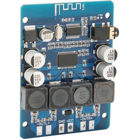 Carte d'amplificateur de puissance numérique ABS 2 canaux, module d'amplificateur audio, carte de décodeur AUX 45 W (1/5)