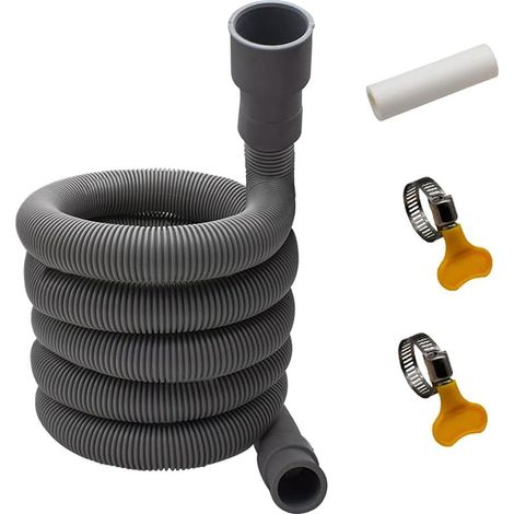 Flexible d'évacuation universel,Tuyau de vidange pour machine à laver,3M Flexible d'évacuation universel,rallonge de tuyau pour lave-vaisselle,Rallonge de Tuyau de Vidange pour Tuyau (1/5)