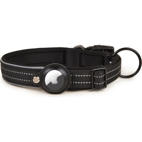 Nuevo collar de rastreo GPS AirTag para mascotas, collar de rastreo para perros, collar antipérdida, funda negra para collar, talla S (1/5)