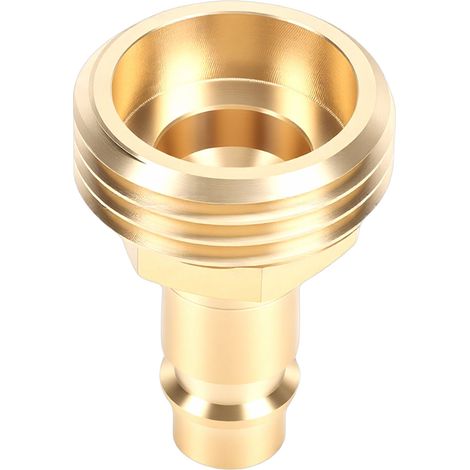 Adaptateur de tuyau à connecteur rapide RV en laiton PF247007 1/2 po pour buses de baignoire de douche de jardin 3/4 po. (1/5)